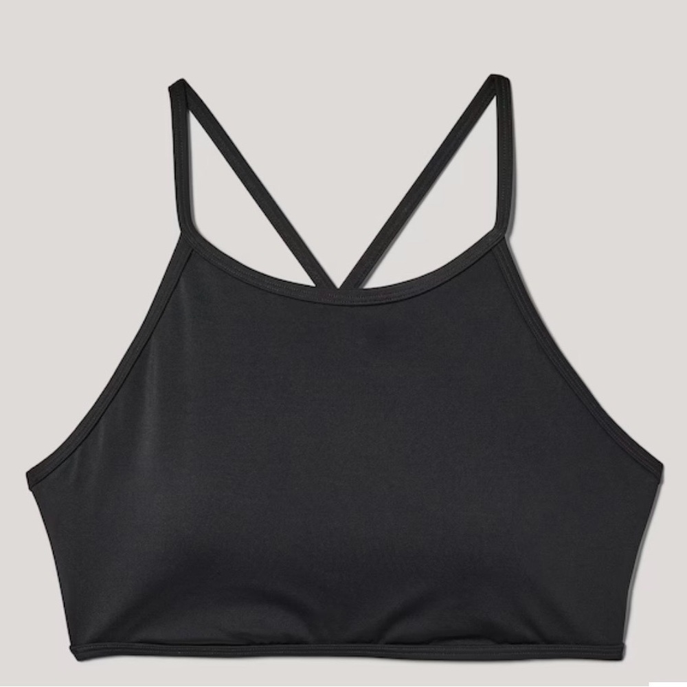 Joe Fresh Black High Neck Swim Top